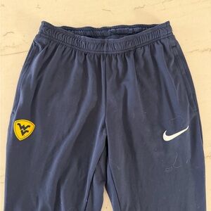 West Virginia Mountaineers Sweatpants Mens Size M Nike Dri-Fit Navy Blue Track